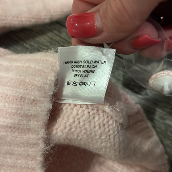 Vici Soft Pink Blush Meadow Floral Embroidered Cardigan Knit Sweater New - Picture 12 of 15